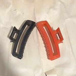 Black and Orange Hair Clips